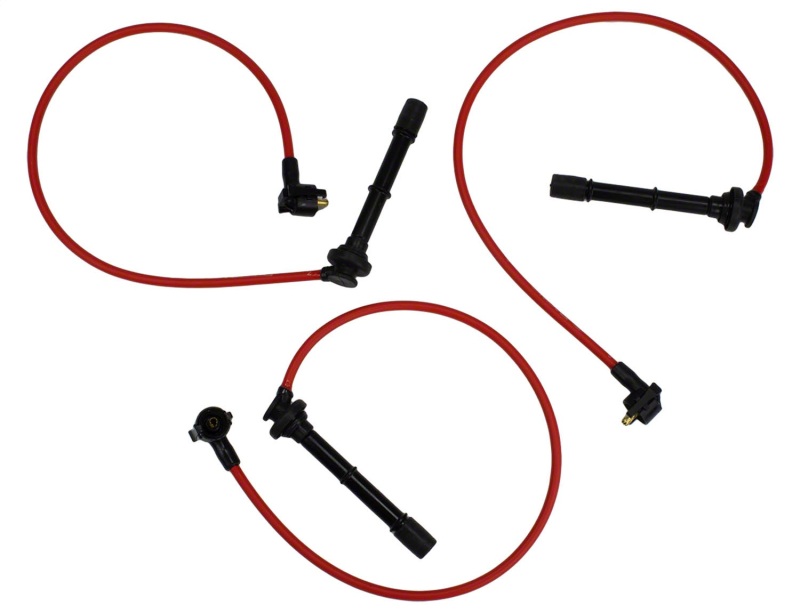 Ford Mustang Spark Plug Wire Set - Ford Racing - 9mm, Spiral-Wound, 45 Deg. Long Boot, Stainless Steel Terminals - Red - `96-`04